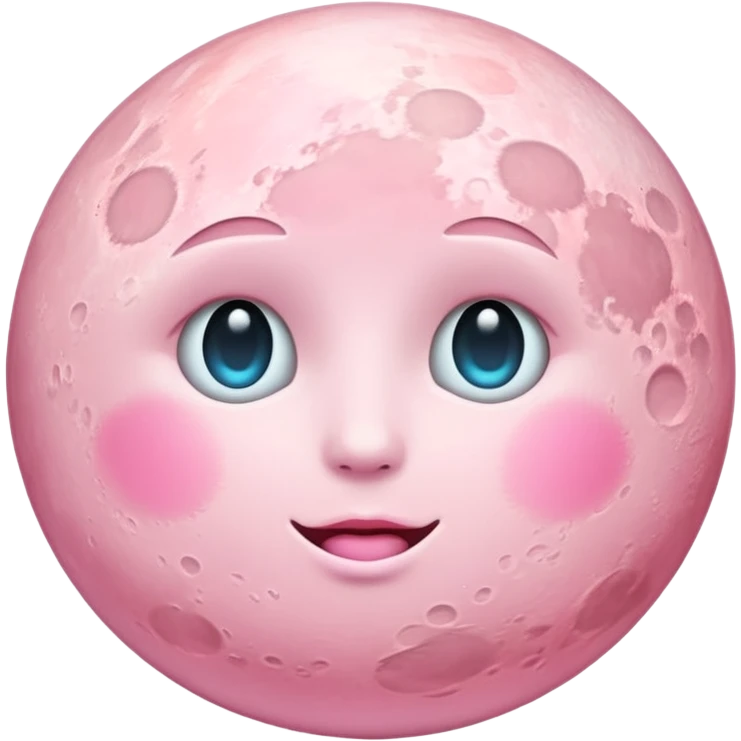 pastel pink moon emoji