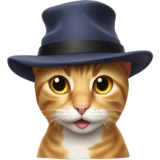 Cat in a hat emoji