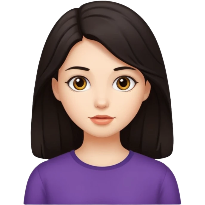 cewek cantik,rambut tebal,dan berkulit putih emoji
