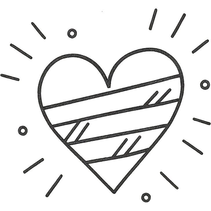 yellow heart with black stripes, pulsating with yellow energy particles emoji