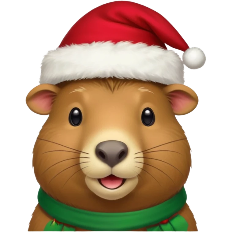 Capybara con gorrito de navidad emoji