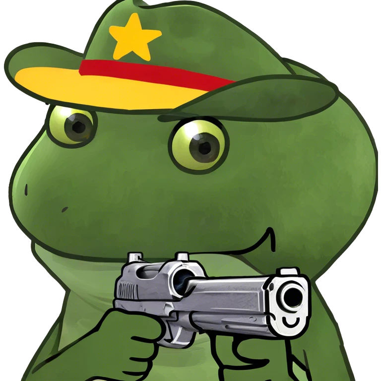 Yellow flag with a gun in it  emoji