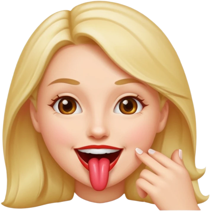 Emoji licking womans breast emoji