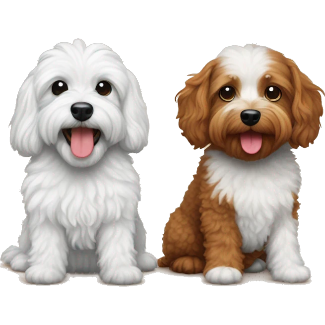 A cavoodle and groodle  emoji