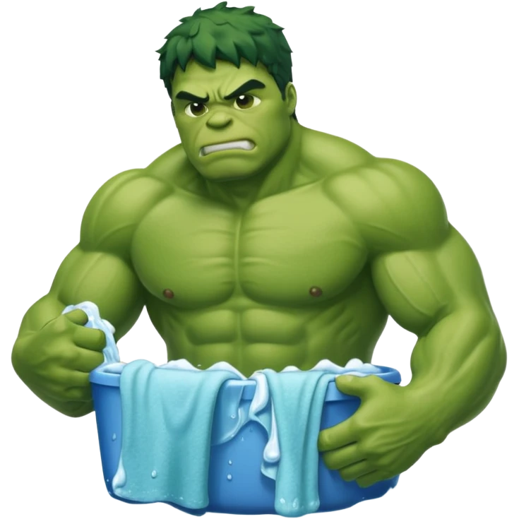 hulk lavando roupa emoji