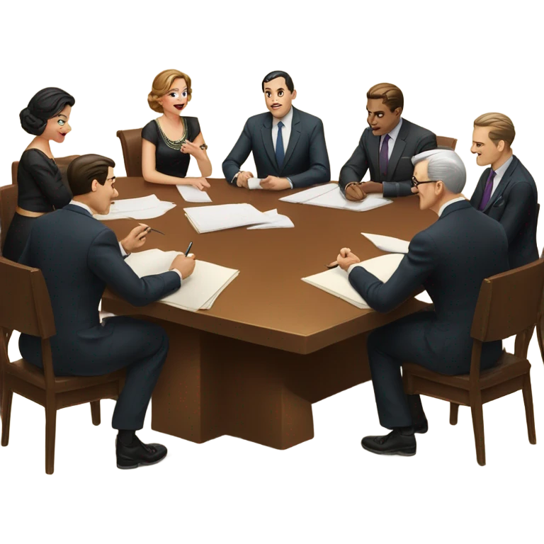 Meeting in the 1950s emoji