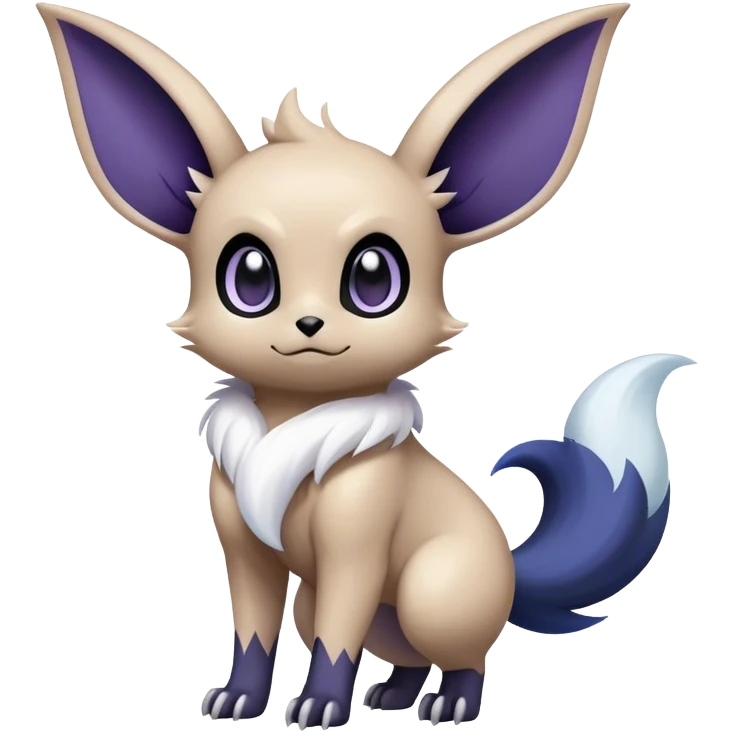 Cool Cute Kawaii Noibat-Eevee-Absol-Pokemon Full Body emoji