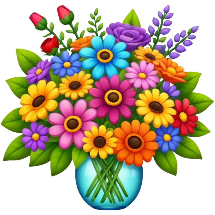 colorful bouquet of flowers emoji