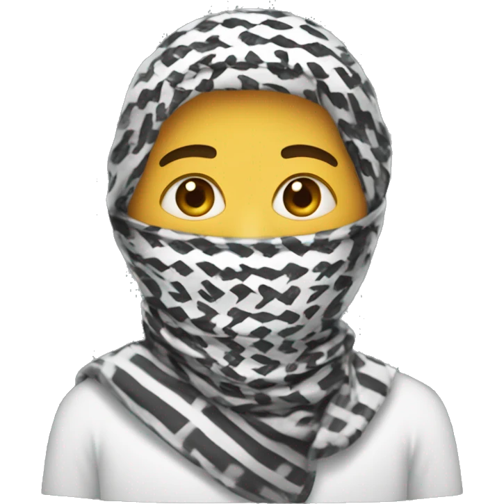 Me wearing keffiyeh emoji