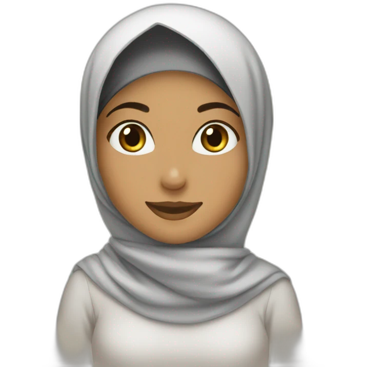 hijabi says hi emoji