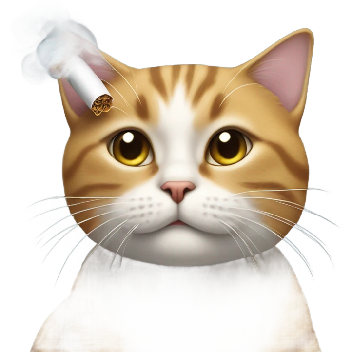 Cat smoking emoji