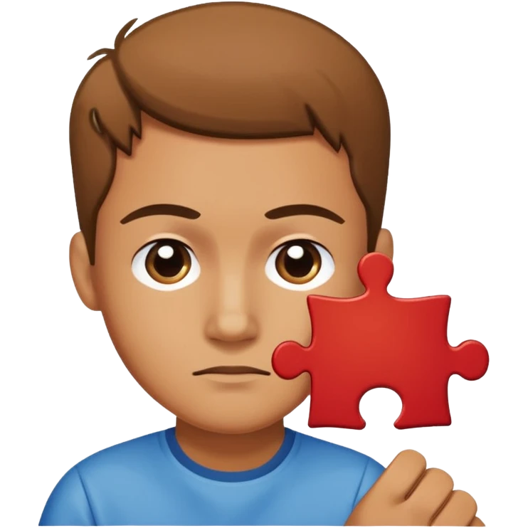 one person playing withsingle jigsaw puzzle piece emoji