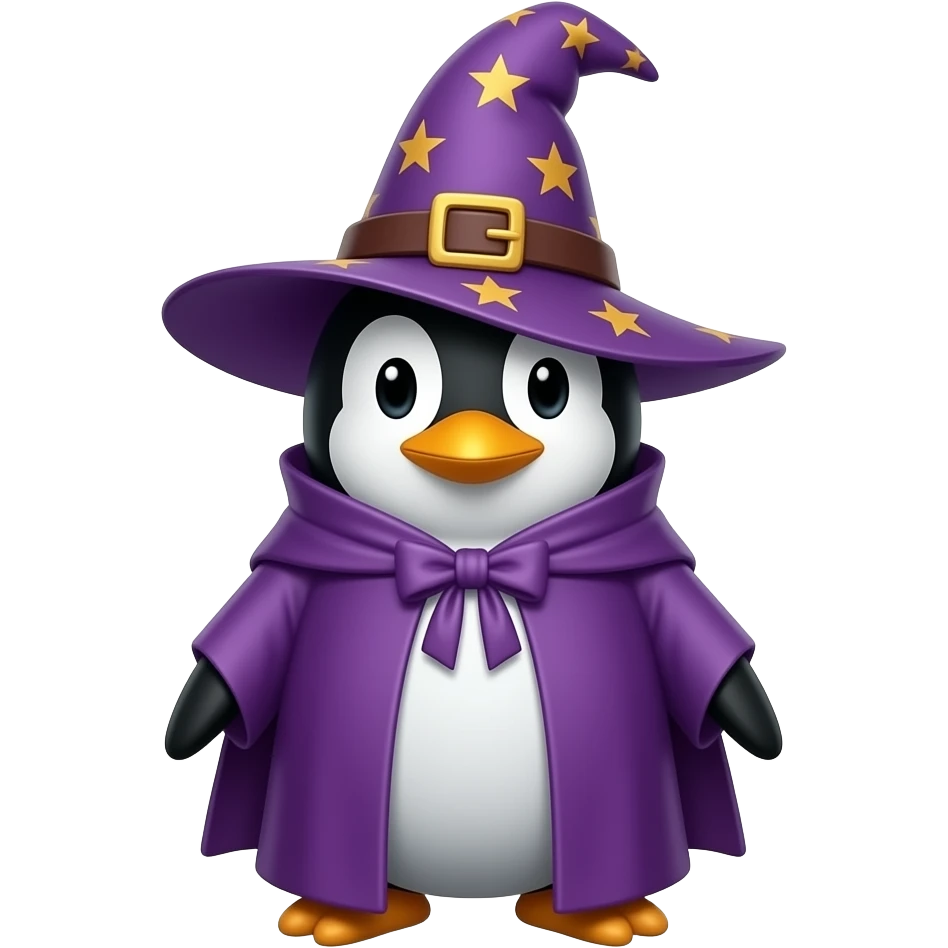 Penguin Wizard emoji