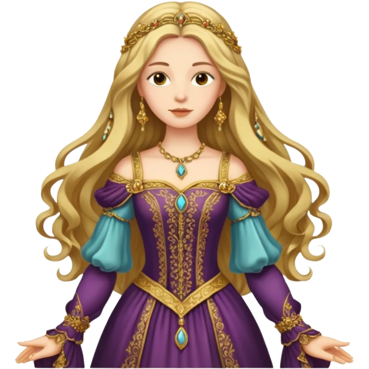  portrait of a Renaissance woman emoji