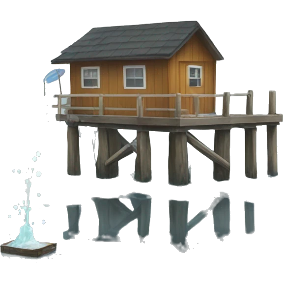 Dock holding an april in its melt emoji