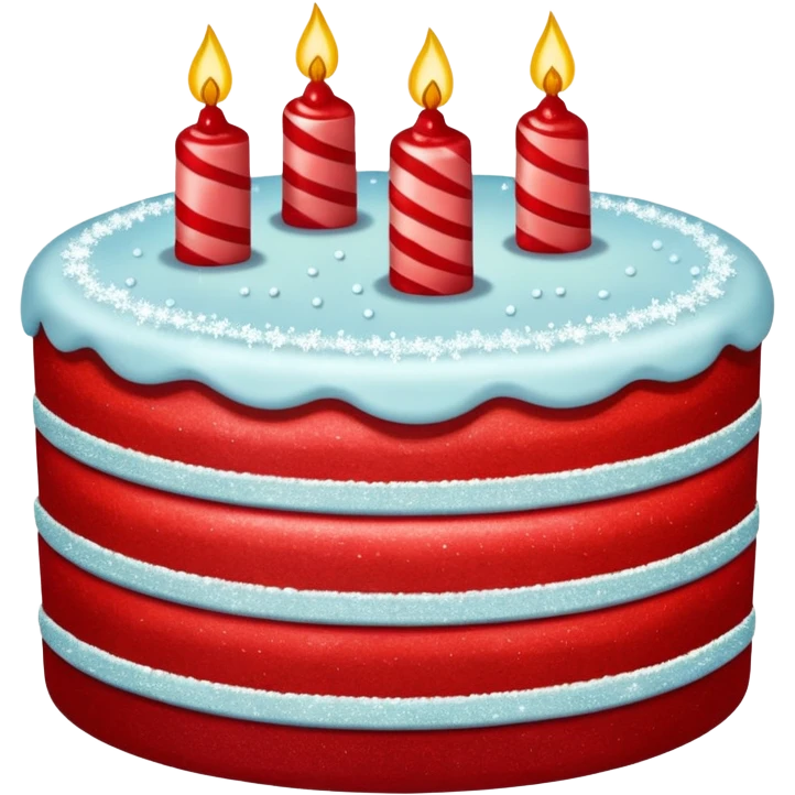 red glitter cake emoji