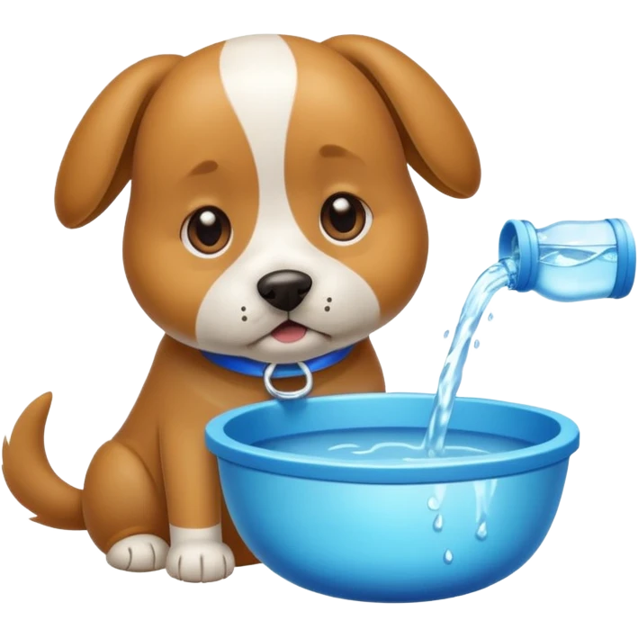 Dog, water bowl emoji