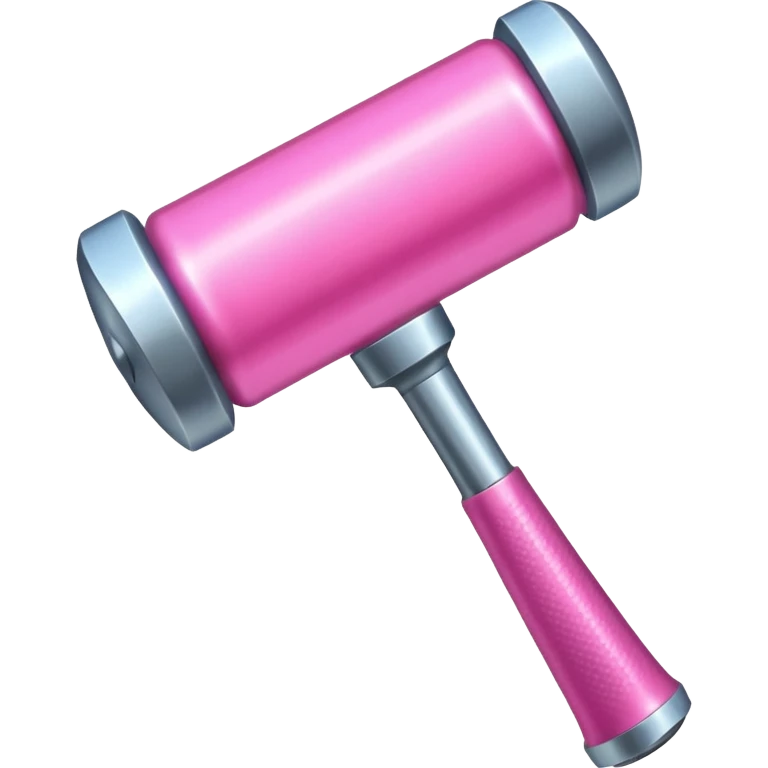 Pink big party hammer emoji