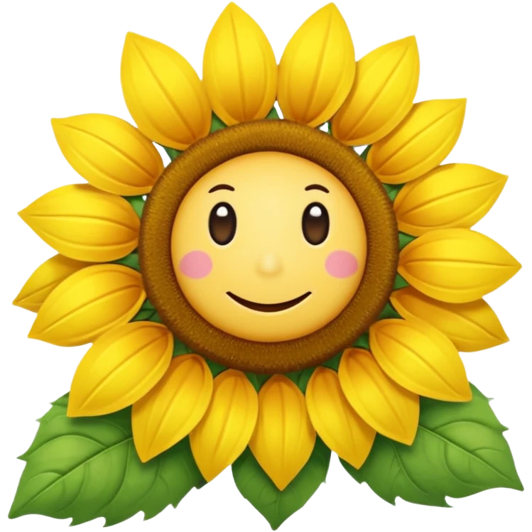 Plush sunflower emoji