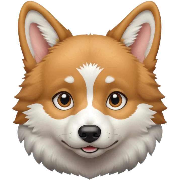 Corgi dog who looks like a Wolf emoji