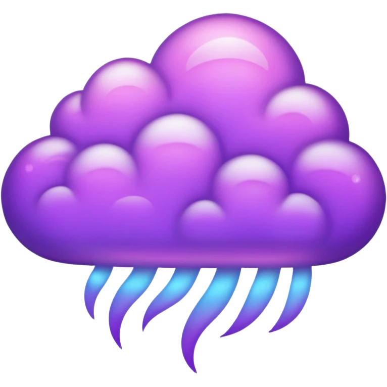 A glowing purple cloud with subtle sparkles around it. emoji