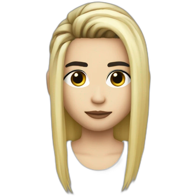 Bill Kaulitz blonde hair straight emoji