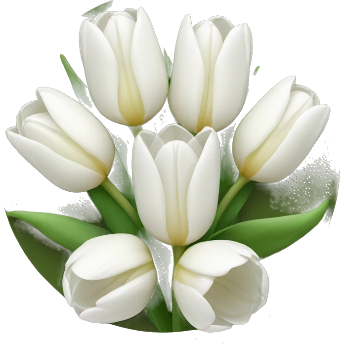 white tulip bouquet  emoji