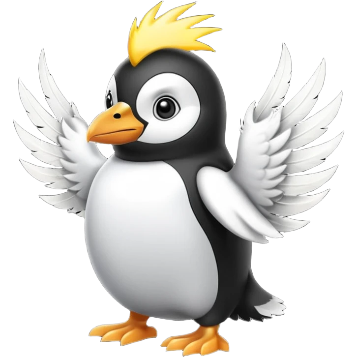 pengiun zeus holding lightning emoji