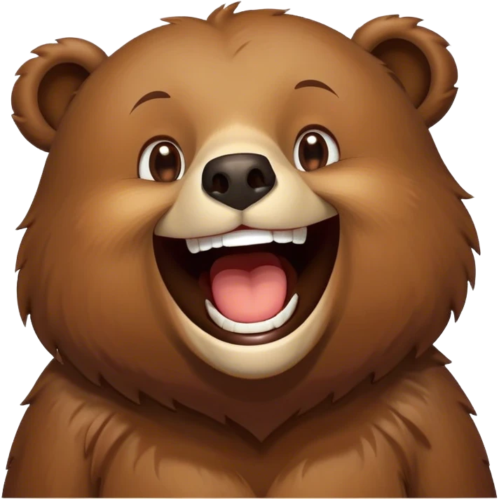 Bear laughing emoji