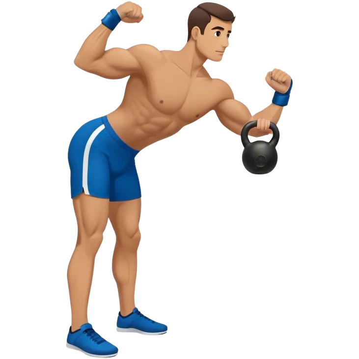 man Kettlebell Exercises emoji