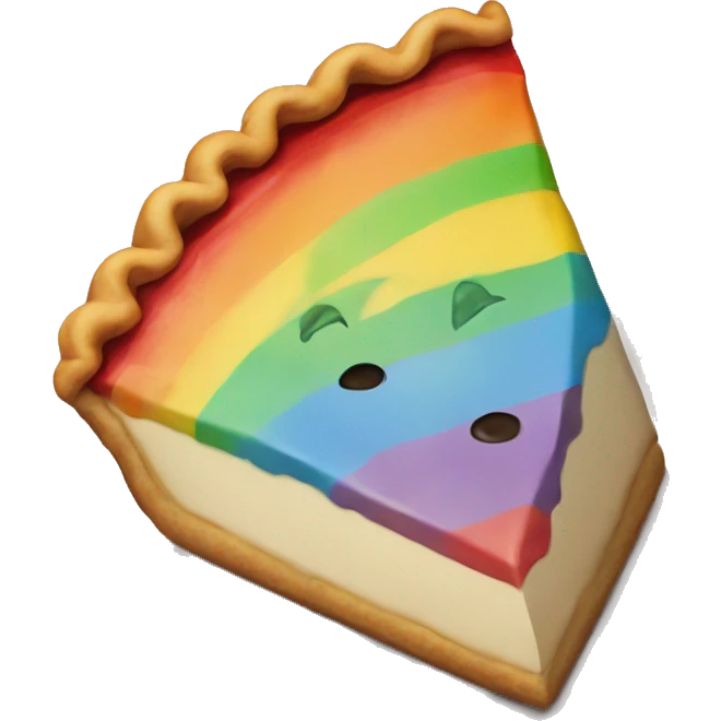 a rainbow pie emoji