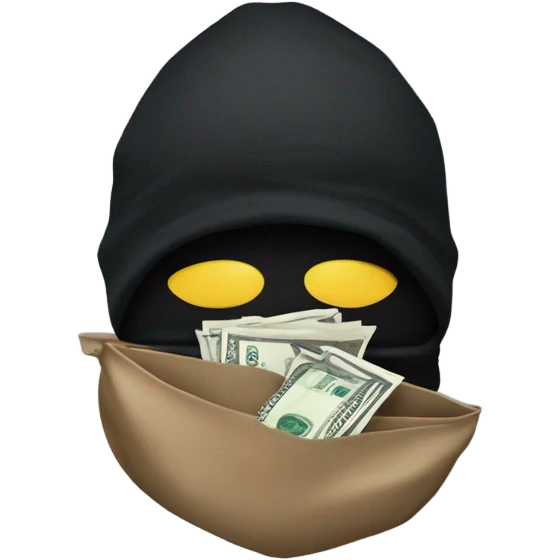 A robber holding a money bag emoji