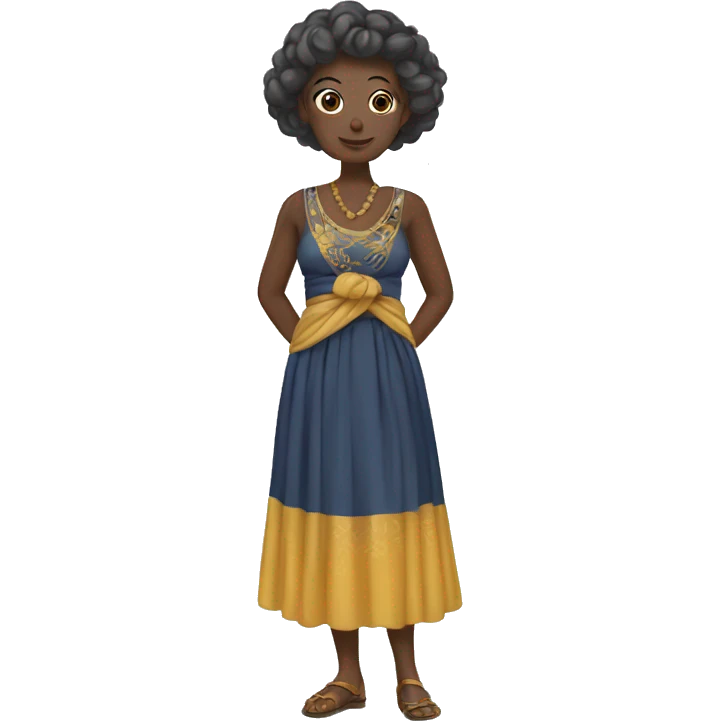 moyai with dress emoji