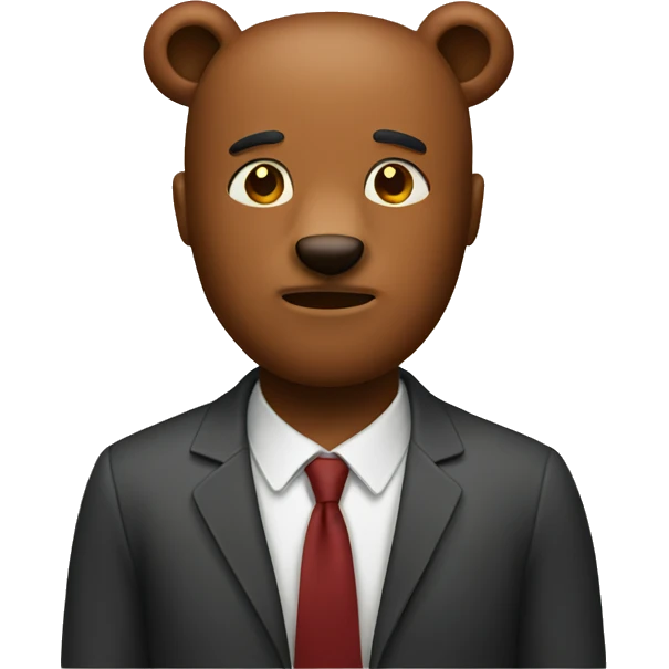 man with bear head  emoji