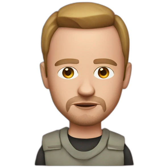 Jesse Pinkman with a pink skin emoji