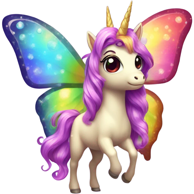 rainbow unicorn horned sparkling butterfly mermaid  emoji