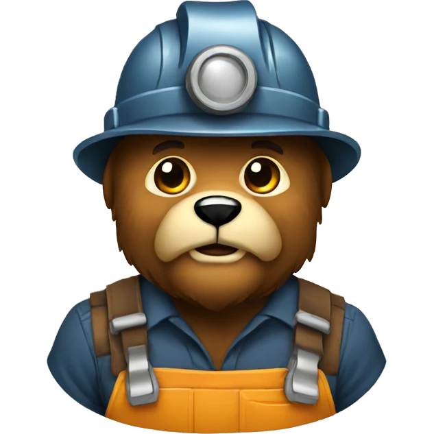 miner bear emoji