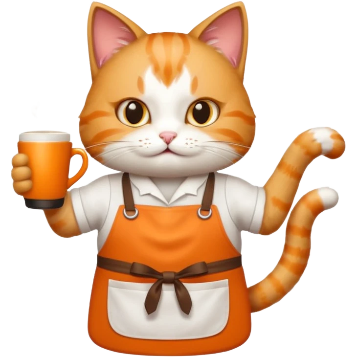 Cat barista fighting crime emoji