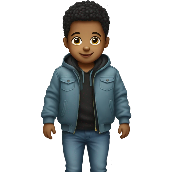 Baby boy in jacket  emoji