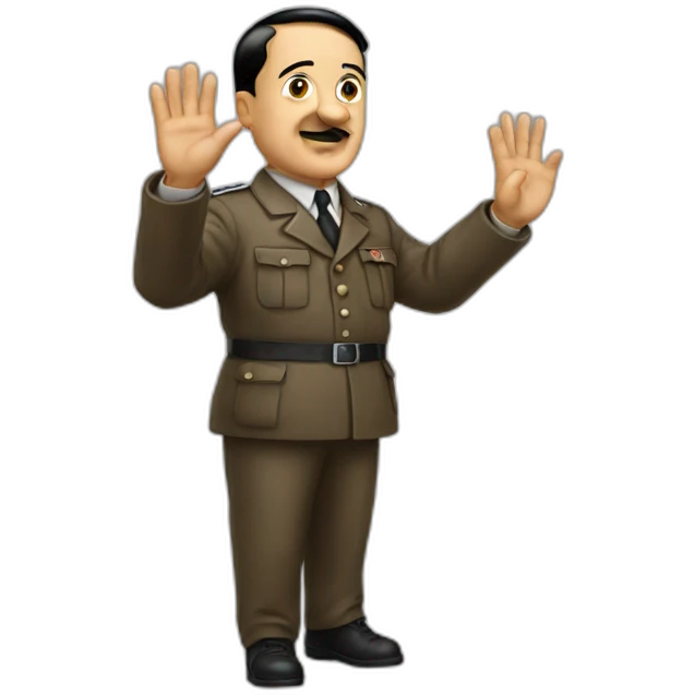 Hitler waving emoji
