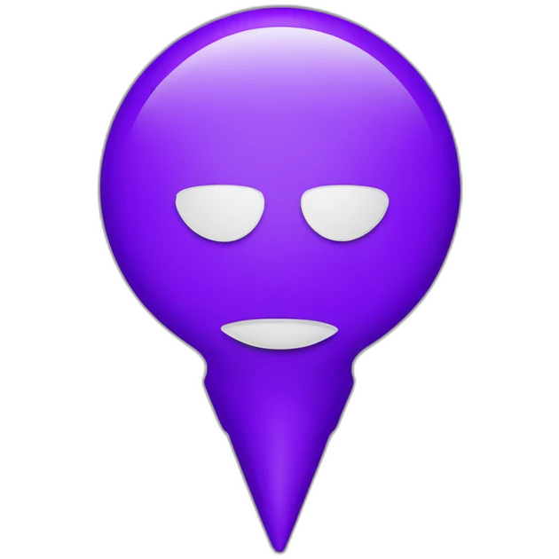 purple pushpin emoji