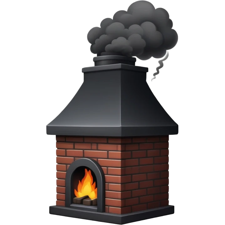 Black smoke coming out of chimney  emoji