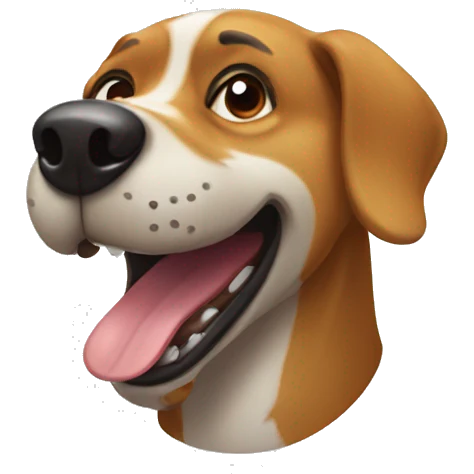 The funny dog head emoji