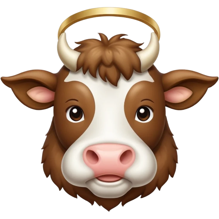 holy cow with a halo emoji