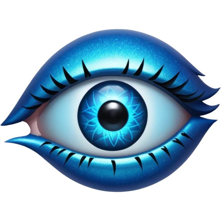 Glitter cyberpunk eye emoji