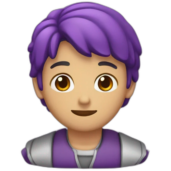 Hongo enamorado de color morado emoji