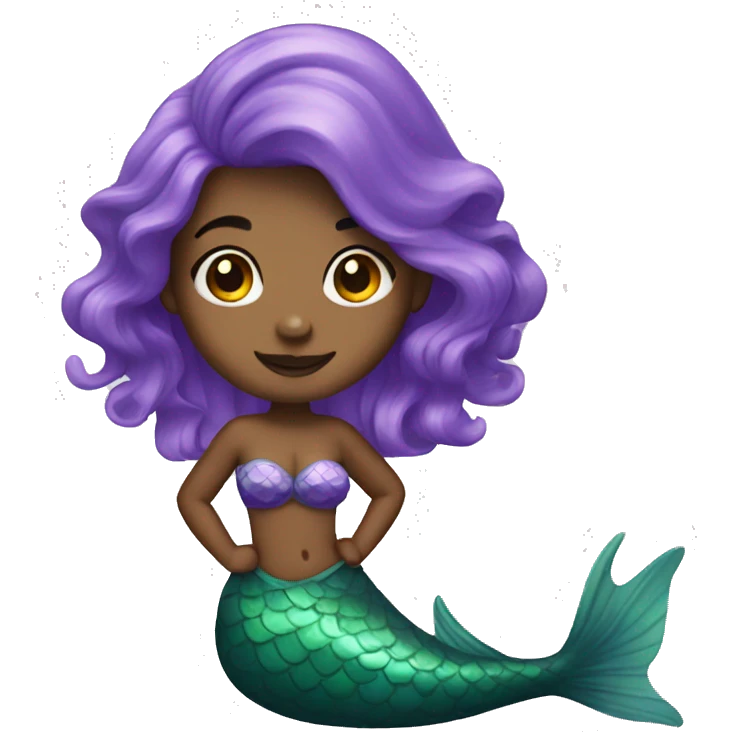Mermaid with purple hair emoji