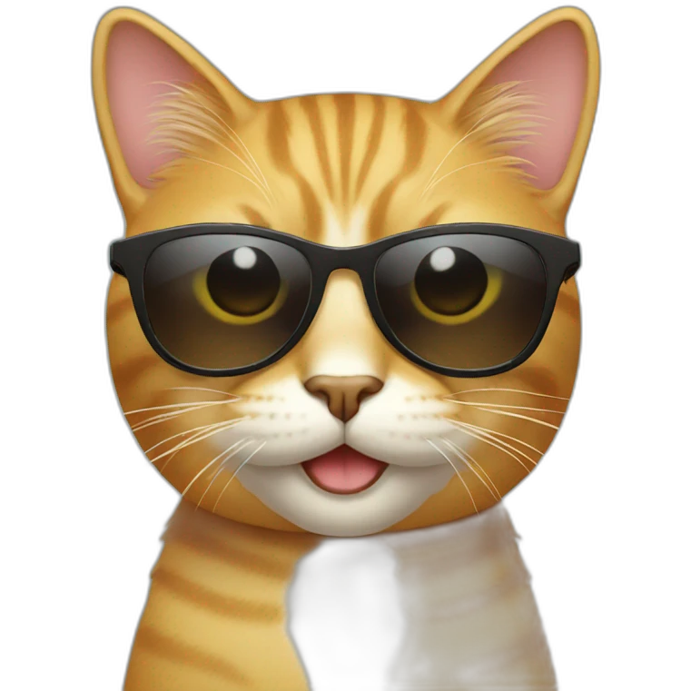 Cat with sunglasses emoji