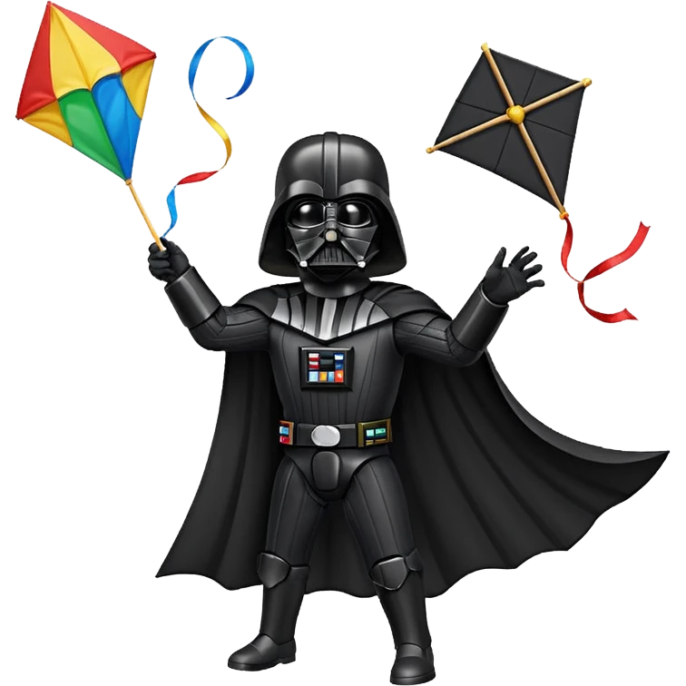 Darth Vader flying a kite emoji