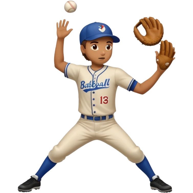 hacer el lanzamiento  de pelota jugador basebal emoji